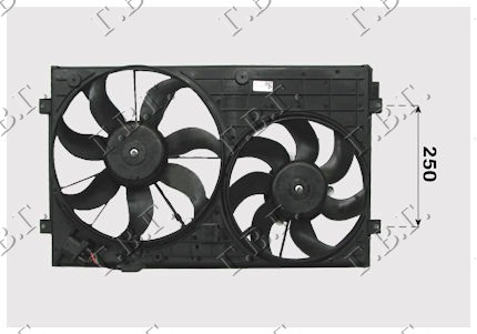 Ventilator (dopio) benzinë/dizel (Radiator 40,5cm)