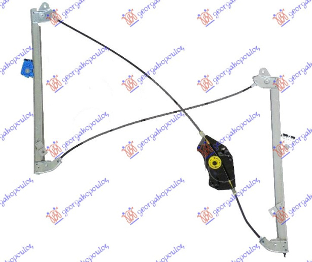 Ngritës/rregullator për dritaren e përparme elektrik 3 dyer (pa motor) (А cilësi)