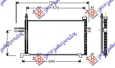 Radiator i kondicionerit të gjitha modelet (56x29)