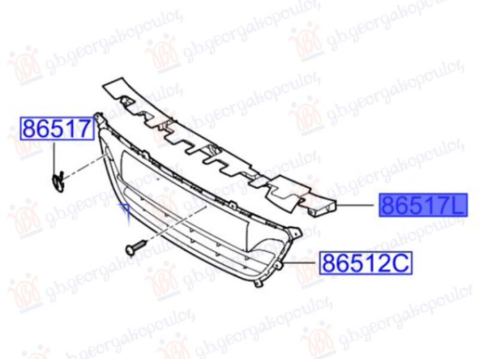 Maskë pvc/grilë plastik e sipërme (Origjinal)