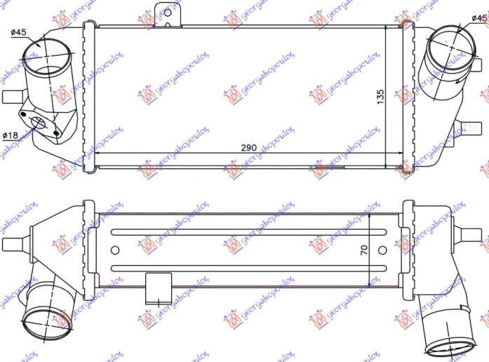 Interkuler 1,4-1,6 CRDi (300x135x70)