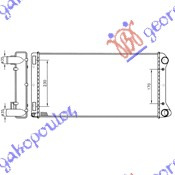 Radiator për motor 130 1,8i-16V-1,9D-JTD (58x30,6)