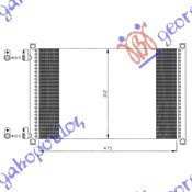 Radiator i kondicionerit 130 1,8i-16V-1,9D/JTD (48,8x31)