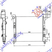 Radiator për motor benzinë (pa kondicioner) (40x37.5)