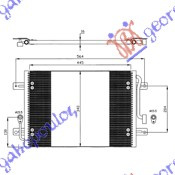 Radiator i kondicionerit benzinë (44x35x16) 03-