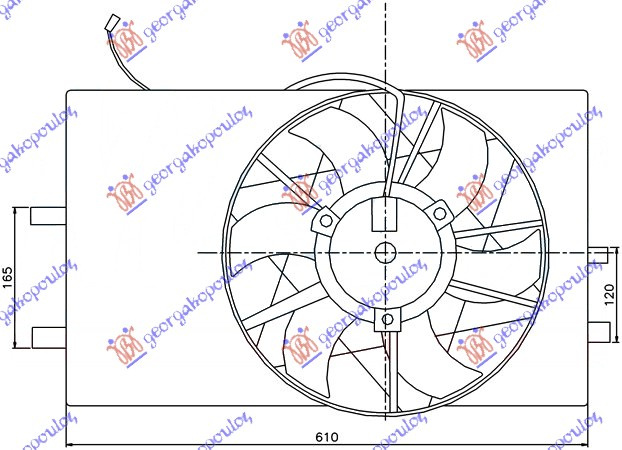 Ventilator komplet benzinë/dizel