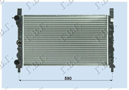 Radiator për motor 1,3-1,4 TURBOie -1,7D (52x32)