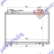 Radiator për motor 1,9 TD (37,5x56,3x42)