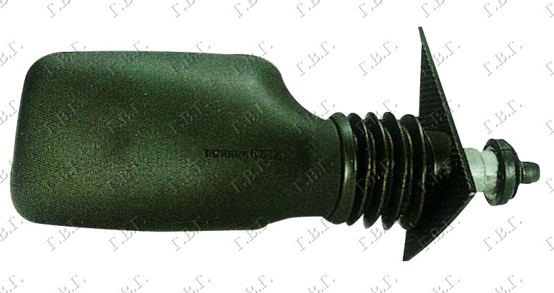 Pasqyrë mekanike me kabllo (xham i lakuar)