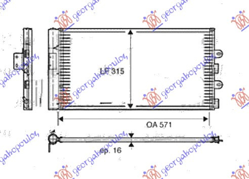Radiator i kondicionerit 1.2CC (57x32) (VALEO tipi)