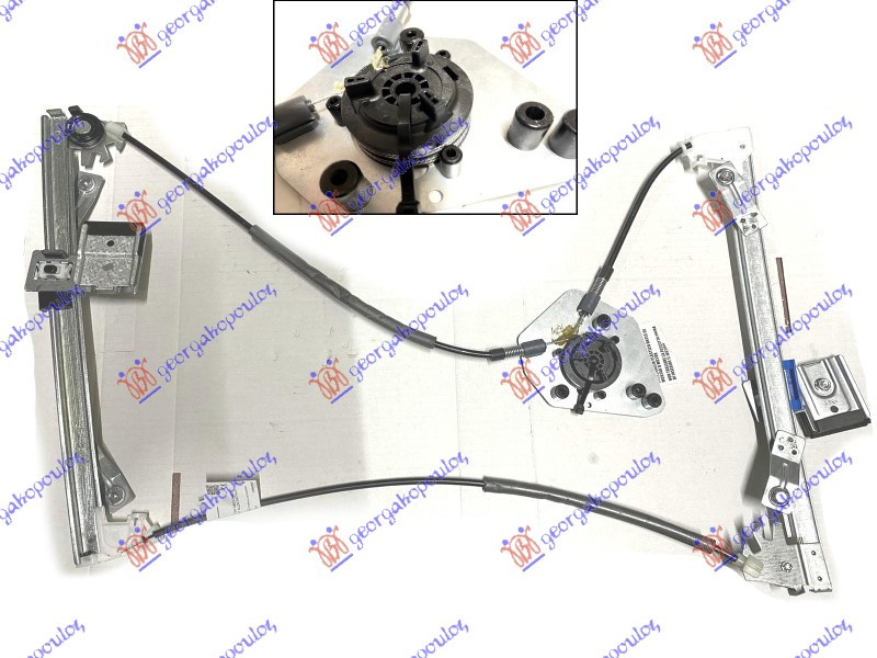 Ngritës/rregullator dritare 3 dyer elektrik (pa motor) (А cilësi)