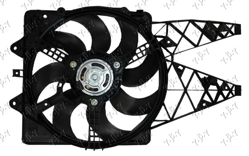 Ventilator komplet 1.3DM-JET/1.4 ABARTH (lidhës elektrik oval)