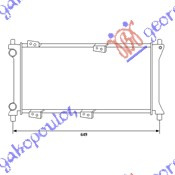 Radiator për motor 1100 4x4 benzinë (58x24,8) 00-03