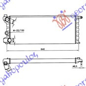 Radiator për motor 750-1000 4x4 (58x25x34) 86-89