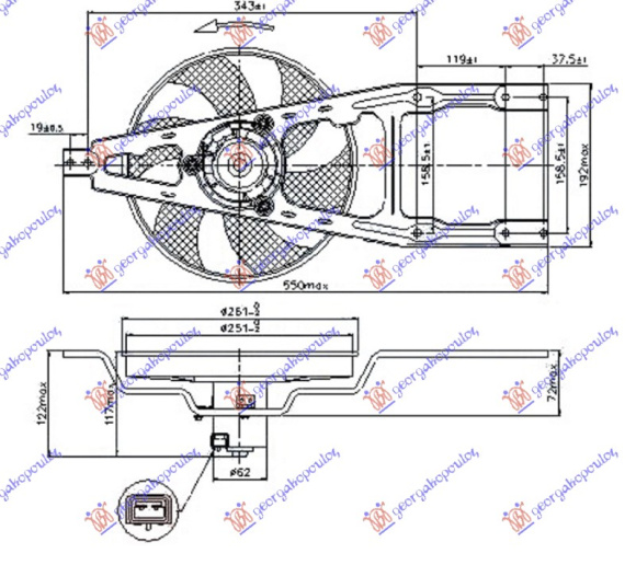 Ventilator komplet (pa kondicioner)