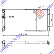 Radiator për motor 2,0i 16V-1,9TDi (63x32)