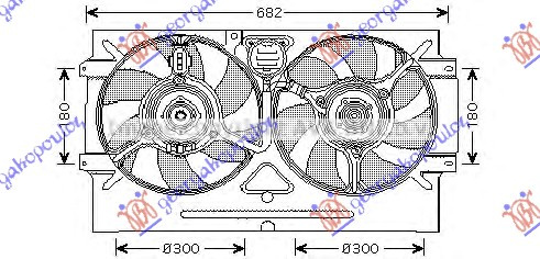Ventilator komplet (dopio) benzinë -dizel (VALEO)