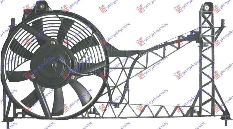 Ventilator për radiator me motor komplet dopio me kondicioner (benzinë)