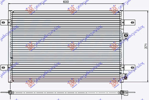 Radiator i kondicionerit benzinë/dizel (54,5x36,8x20) 96-00