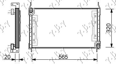Radiator i kondicionerit 1.4-1.6i16V -01 (58x32) T.MA