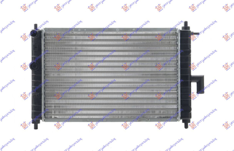 Radiator për motor 0,8 6V-1,0 8V (me/pa kondicioner) (45,8x29,5x18)