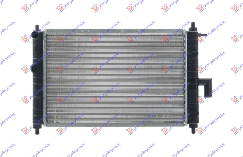 Radiator për motor 0,8 6V-1,0 8V (me/pa kondicioner) (45,8x29,5x18)
