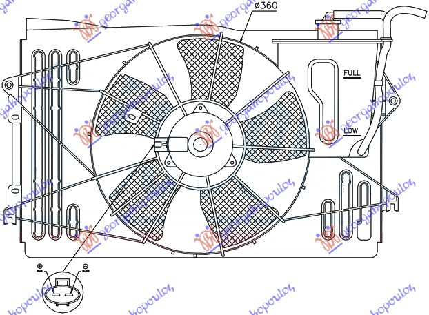 Ventilator komplet benzinë (me vidë)