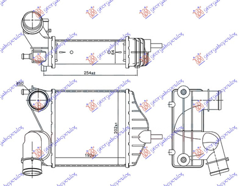 Interkuler 1,6 MJTD-1,9 JTD (192x209x65