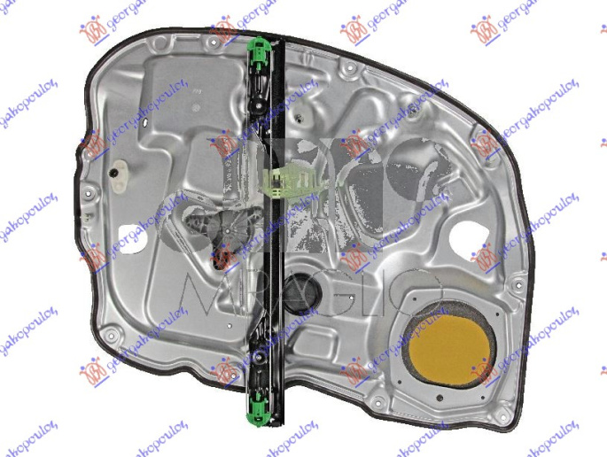 Ngritës/rregullator për dritaren e përparme (pa motor) me panel/mbajtës