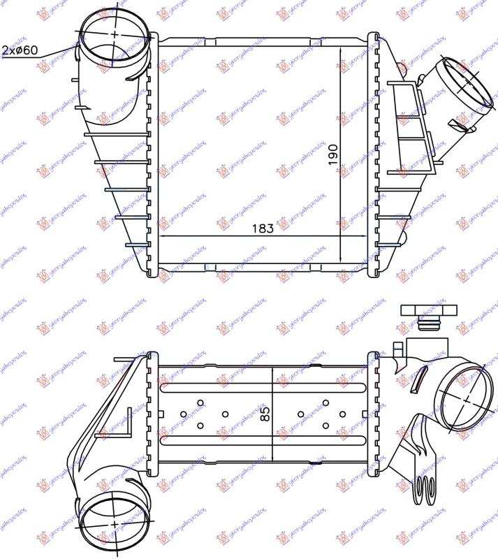 Interkuler 1.8T benzinë/1.9TDI -02 (183x190x85)