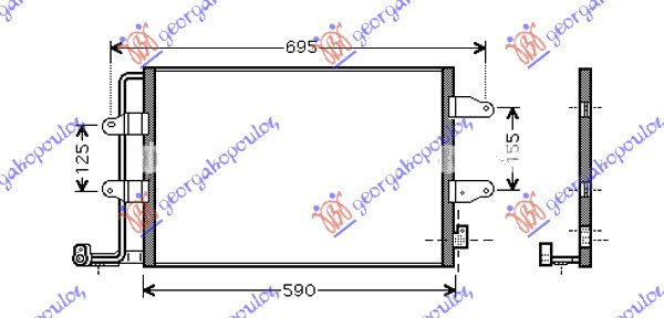 Radiator i kondicionerit 1.4-2.3-2.5 benzinë