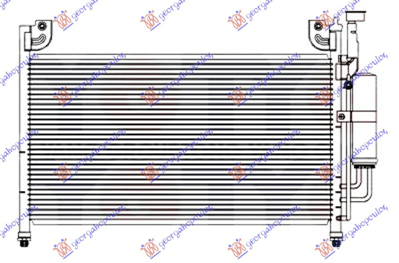 Radiator i kondicionerit benzinë/dizel (575x335x16)