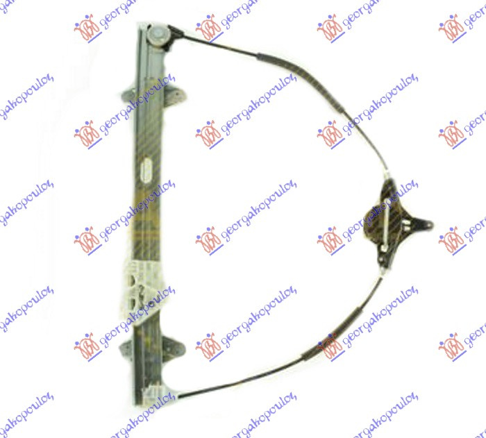 Ngritës/rregullator për dritaren e përparme elektrik (pa motor) (А cilësi) 2 dyer