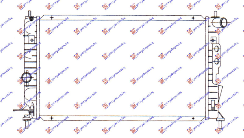 Radiator për motor 1,3CC (53x29)
