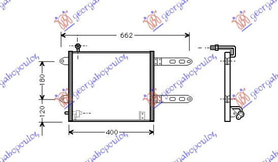 Radiator i kondicionerit(33.5x36.5x2.1)