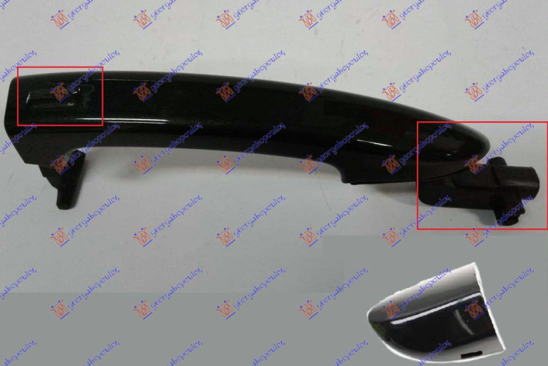 Dorezë e derës së përparme e jashtme (me keyless - hapje pa çelës entry - hapje pa çelësçelës) (e zezë)