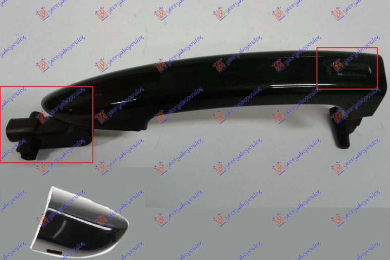 Dorezë e derës së përparme e jashtme (me keyless - hapje pa çelës entry - hapje pa çelësçelës) (e zezë)