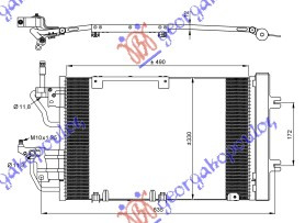 Radiator i kondicionerit 1.3-1.7-1.9 CDTi-2.0 OPC (49,5x3)