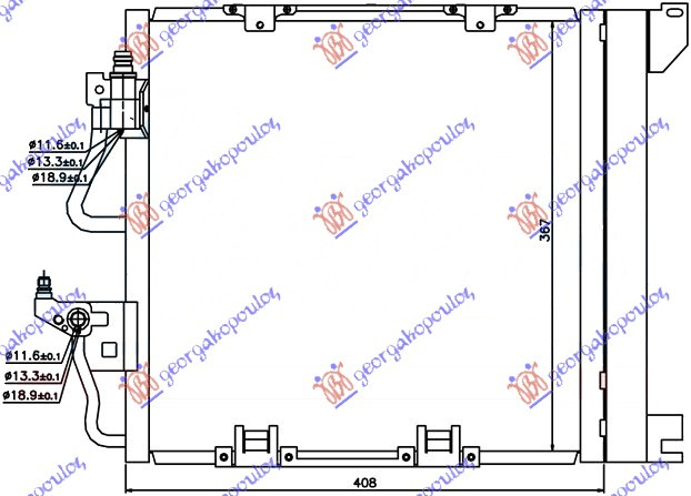 Radiator i kondicionerit 1.7-1.9 CDTi (41x38)