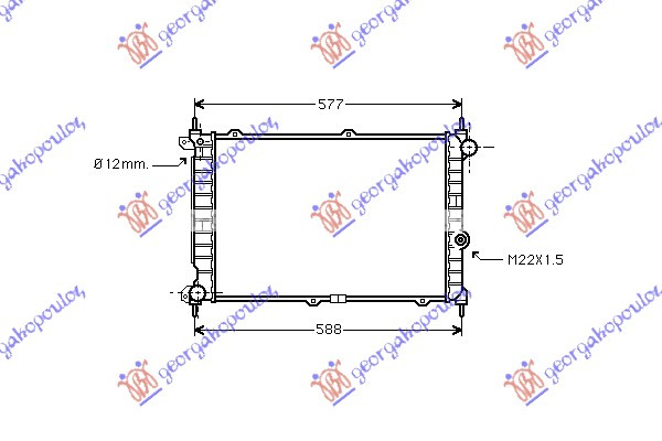 Radiator për motor 1,7 TD (50x35)