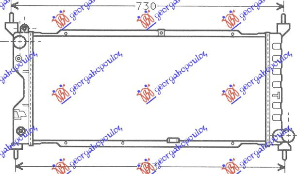 Radiator për motor 1.7 dizel (65x27) (MAHLE BEHR PREMIUM LINE)