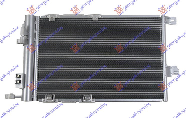 Radiator i kondicionerit komplet -02 (marsh manual/ automatik) (54x38.2x1.6) (tubë - filtër nga ana e njëjtë)
