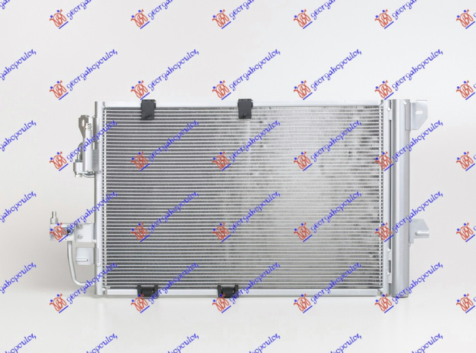 Radiator i kondicionerit komplet 02-04 (55.5x38.2x1.6) (tubë - filtër nga ana e kundërt)