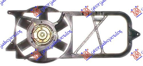 Ventilator për radiator me motor komplet 1.0-1.2 ccac benzinë me kondicioner