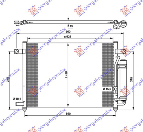 Radiator i kondicionerit 1.2 benzinë (540x415)