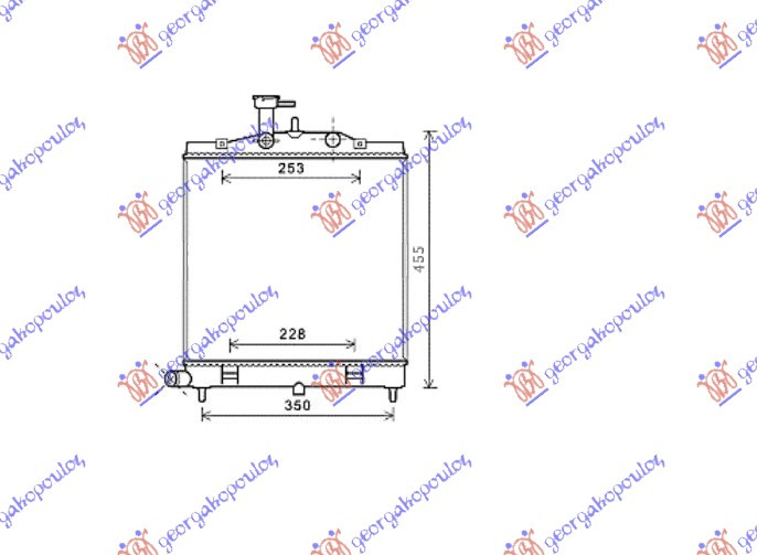 Radiator për motor 1,1 CRDi (35,5x39,5)