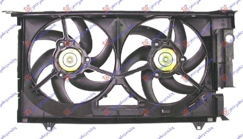 Ventilator komplet dopio (me kondicioner) dizel (340/340mm) (2 + 2 pinë)