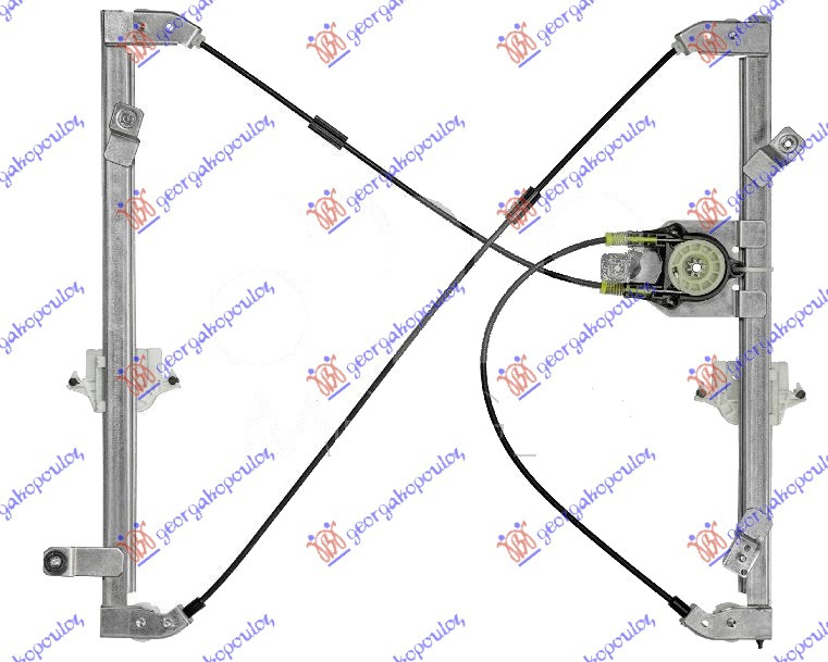 Ngritës/rregullator për dritaren e përparme elektrik (pa motor) (А cilësi)