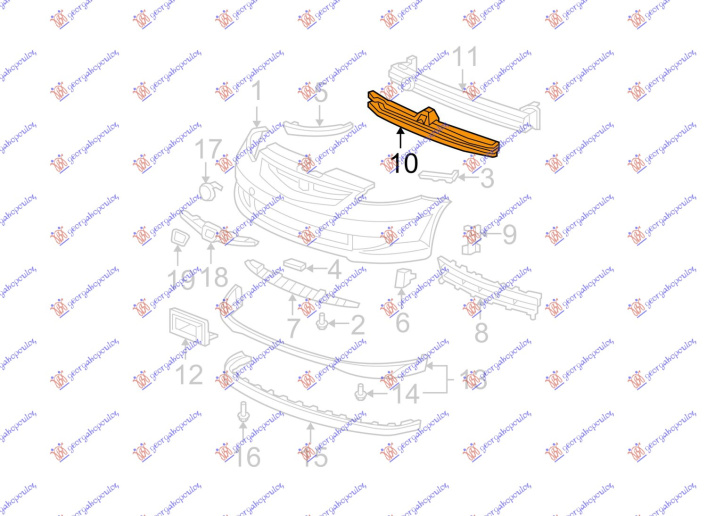Absorbues në parakolpin e përparmë 05-