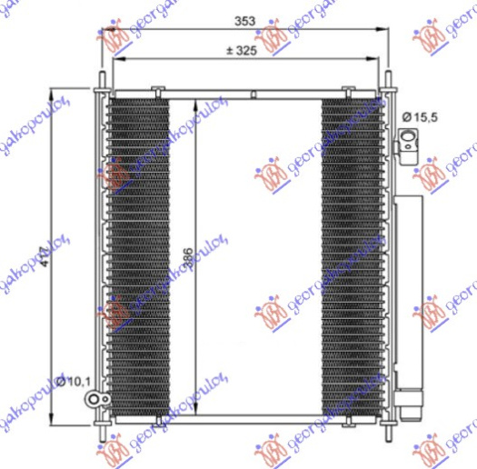 Radiator i kondicionerit 1.2-1.4 benzinë (325x395x16) -04